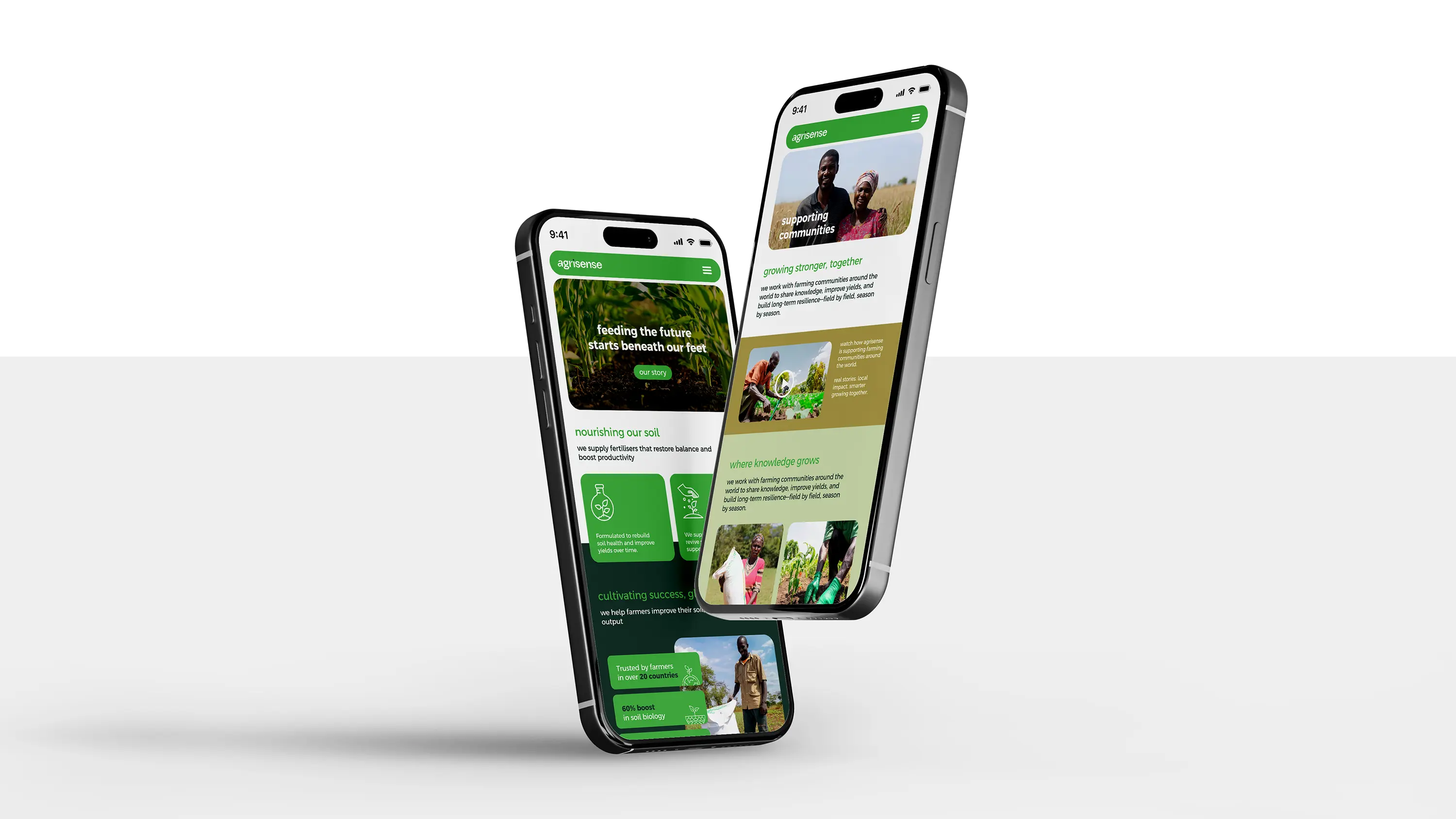 Agrisense mobile website design