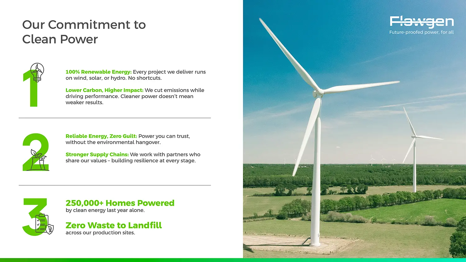 Flowgen sustainability report spread