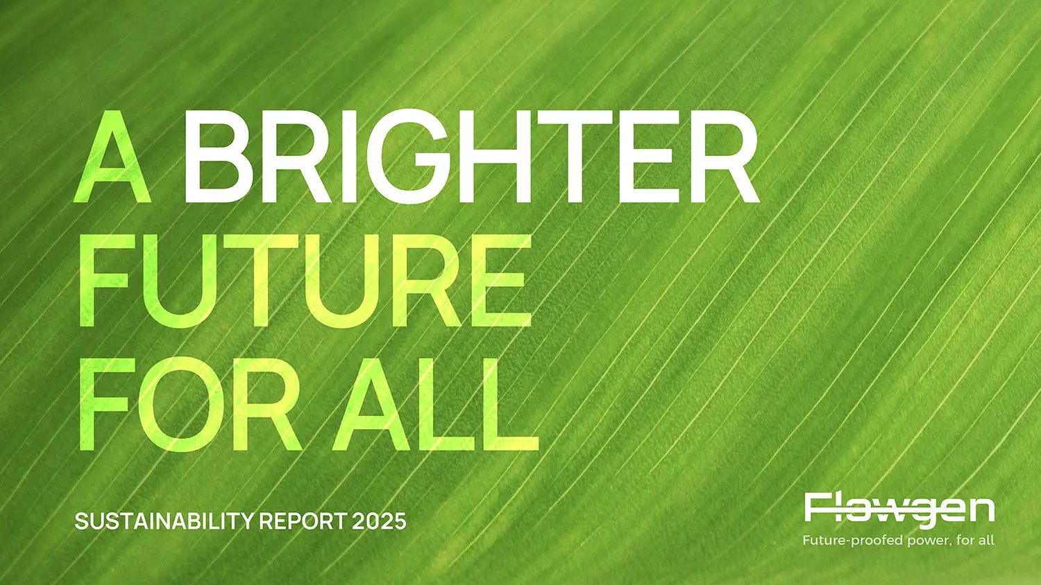 Flowgen sustainability report cover