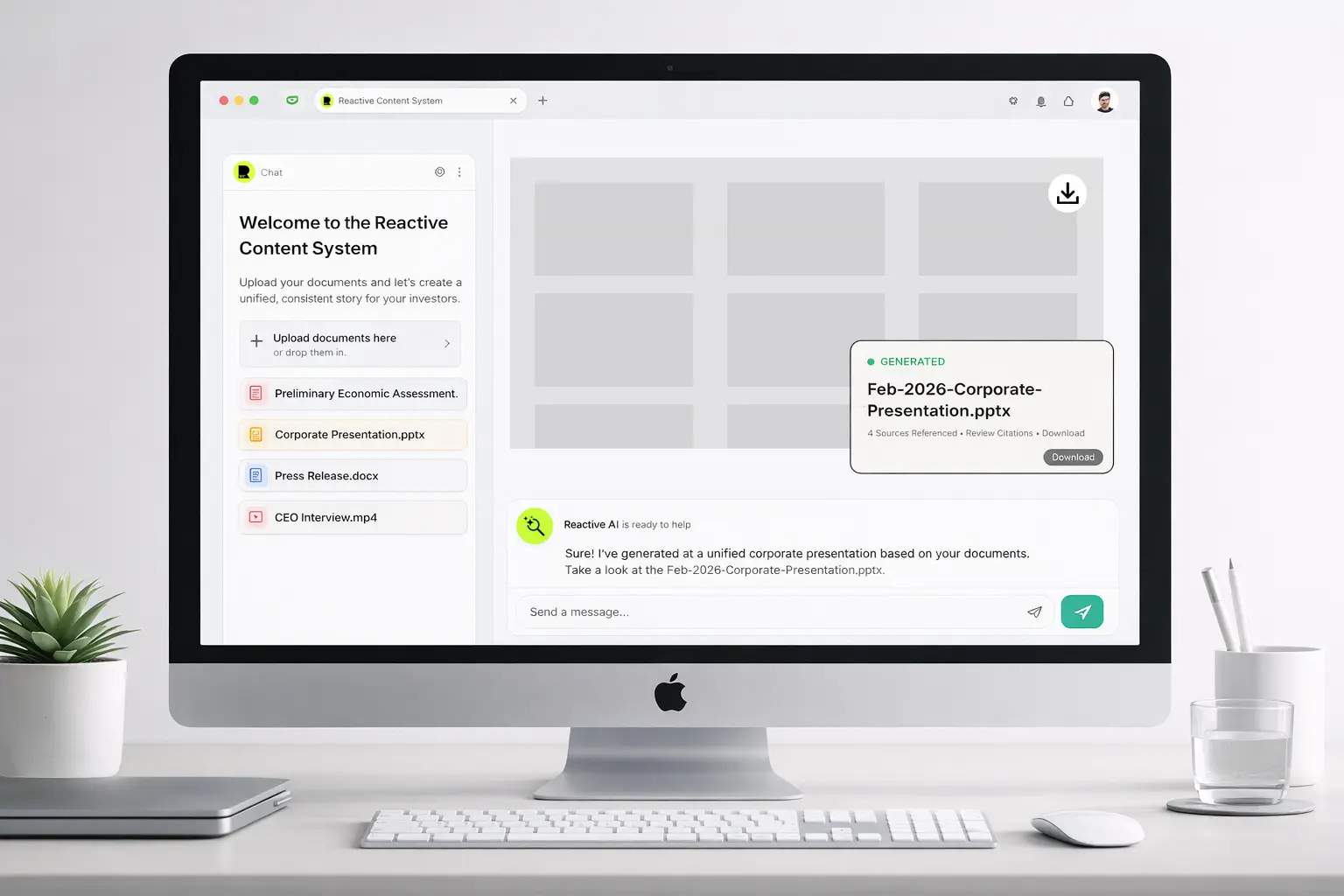 Reactive Content System
